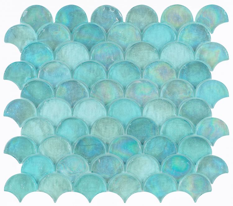Malibu Turquoise Scale 11.5 x 12.25